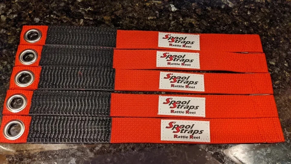 (2-pack) Northern Lights Red 2" Wide Storage Spool Strap
