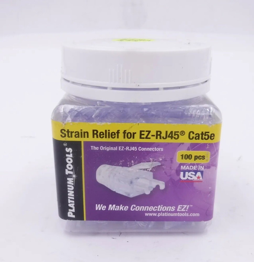 Platinum Tools EZ-RJ45 Cat5e Connector Strain Reliefs (100 Pack) (202035J)