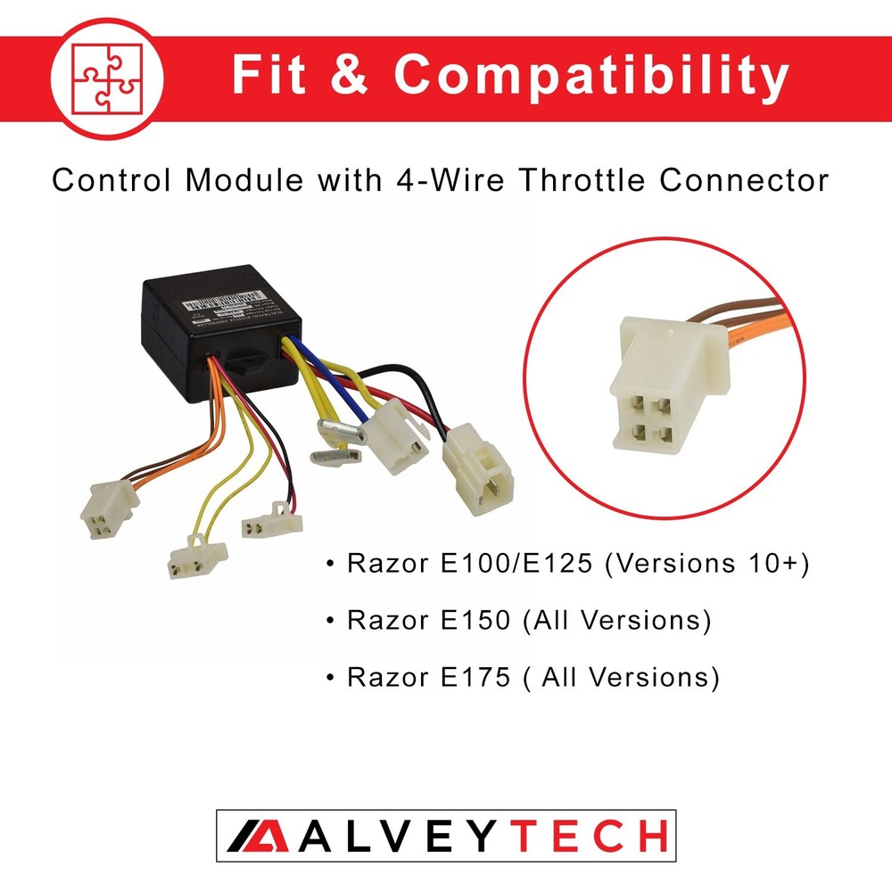ZK2400-DP-LD Control Module with 4-Wire Throttle Connector for the Razor E175