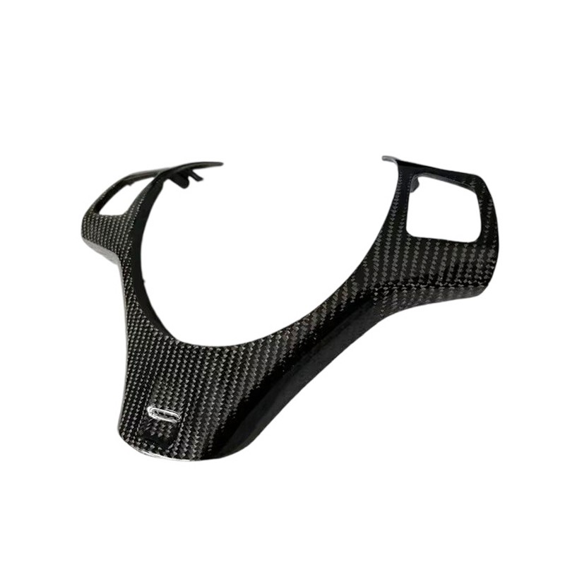 Real Carbon Fiber Steering Wheel Panel Replacement For BMW 3 Series E90 E92 E93