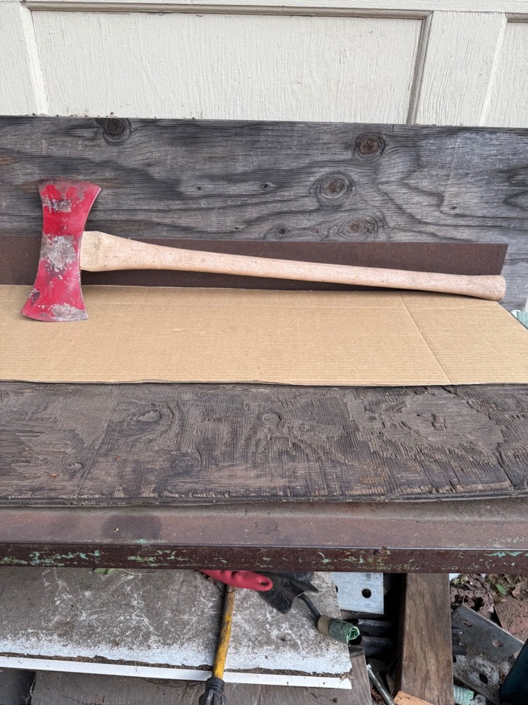 Vintage nice 3-1/2 Lb. Sager double bit axe, 36" handle.