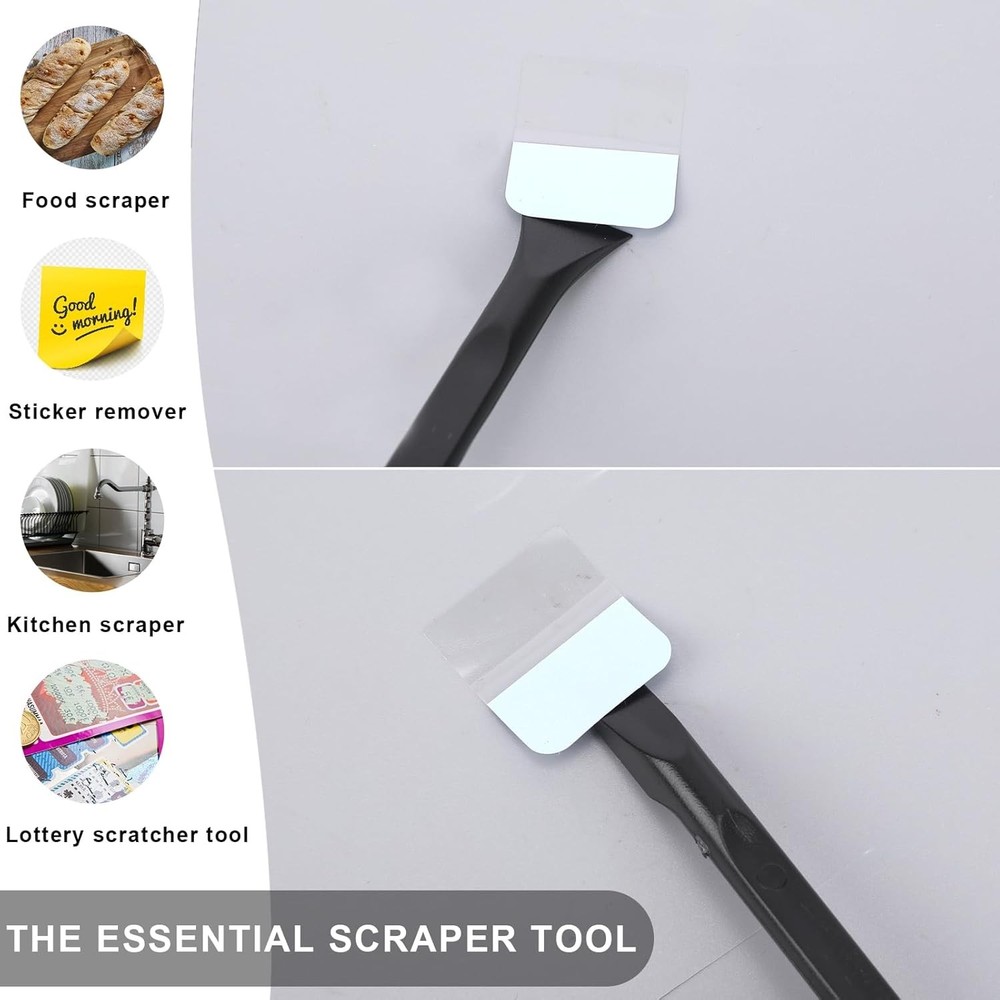 Carbon Fiber Plastic Scraper Tool Set Non-Scratch Multi-Purpose Cleaner for