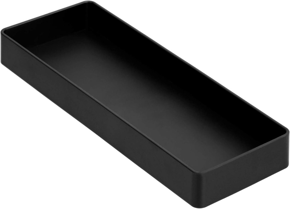 Rectangular Plastic Desk Organizer Bundle, 3 Pieces with Half Accessory Tray, Sm