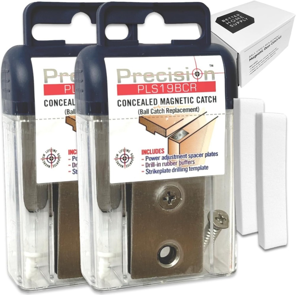 Magnetic Door Catch for Double Doors - Effortless Replacement & Silent Operation