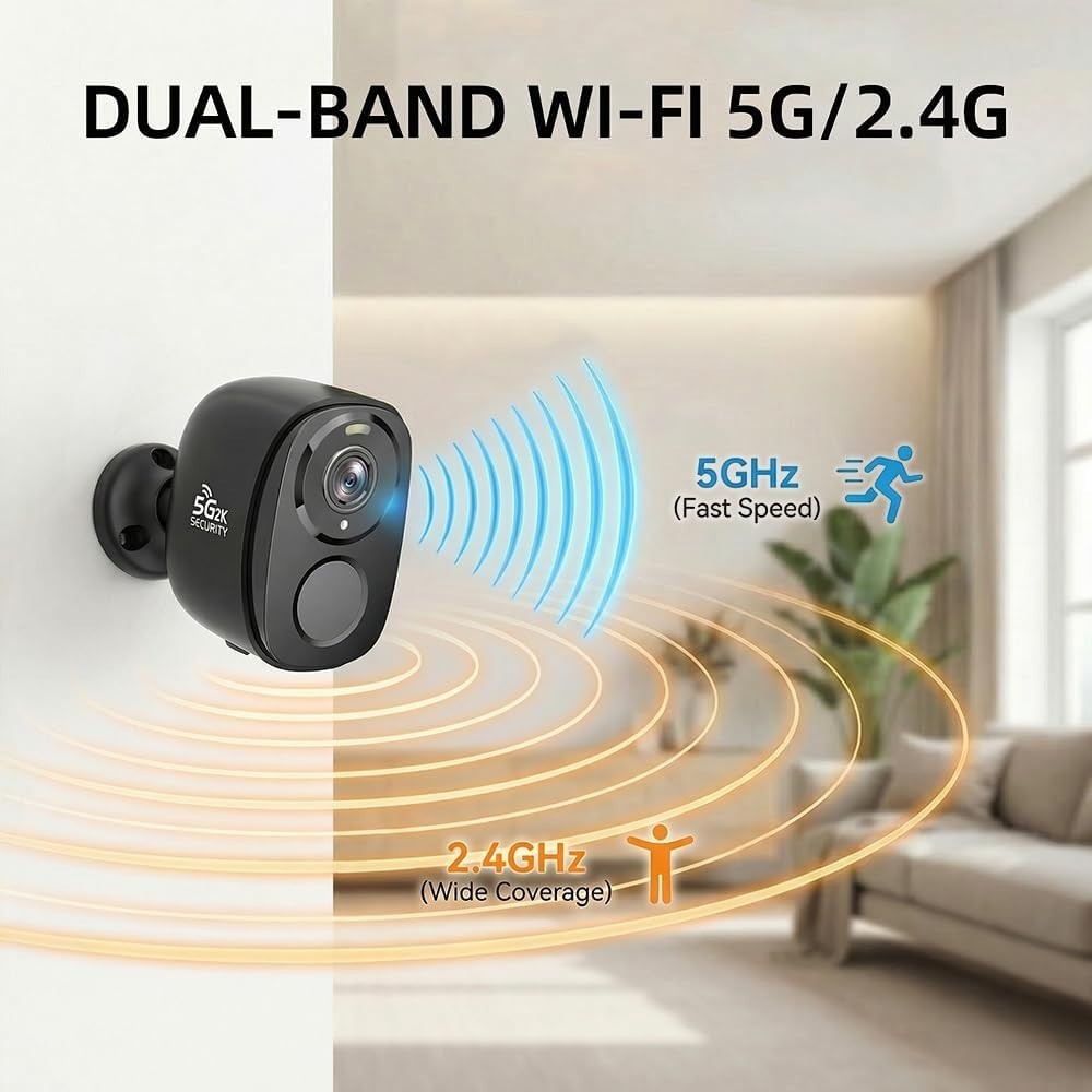 4Pack Rraycom Security Cameras Wireless Outdoor 2K Battery Powered WiFi Security