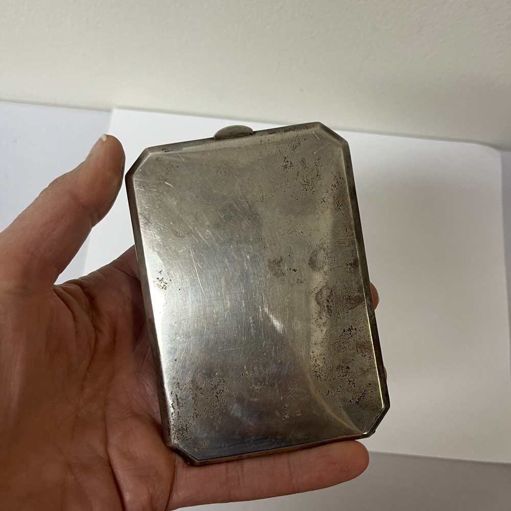 Vintage Sterling Silver 119 grams Cigarette Case Monogram "SE"