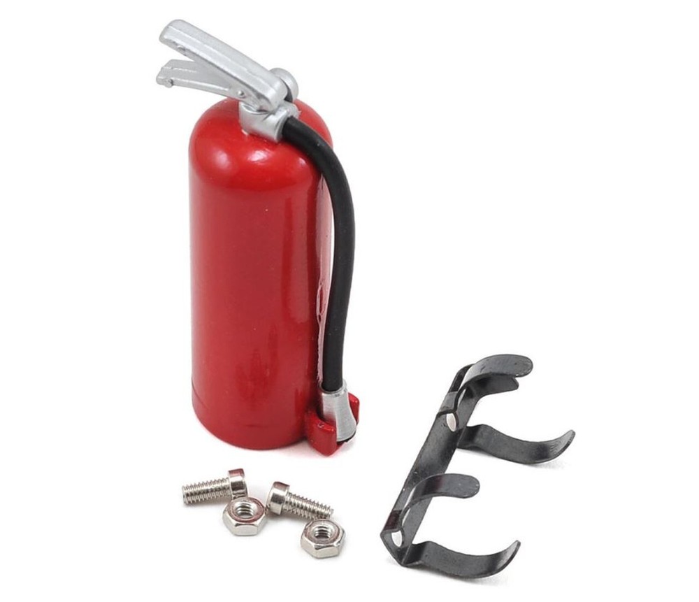 1/10 Scale FIRE EXTINGUISHER *RED* W/ Holder + Hardware