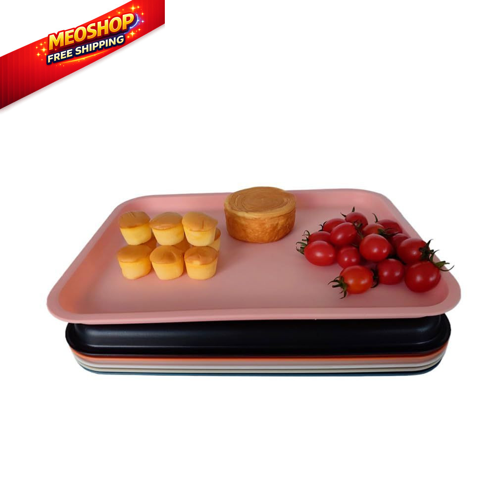 Rectangular Plastic Serving Large, White, Blue, Khaki, Pink, Orange, Black