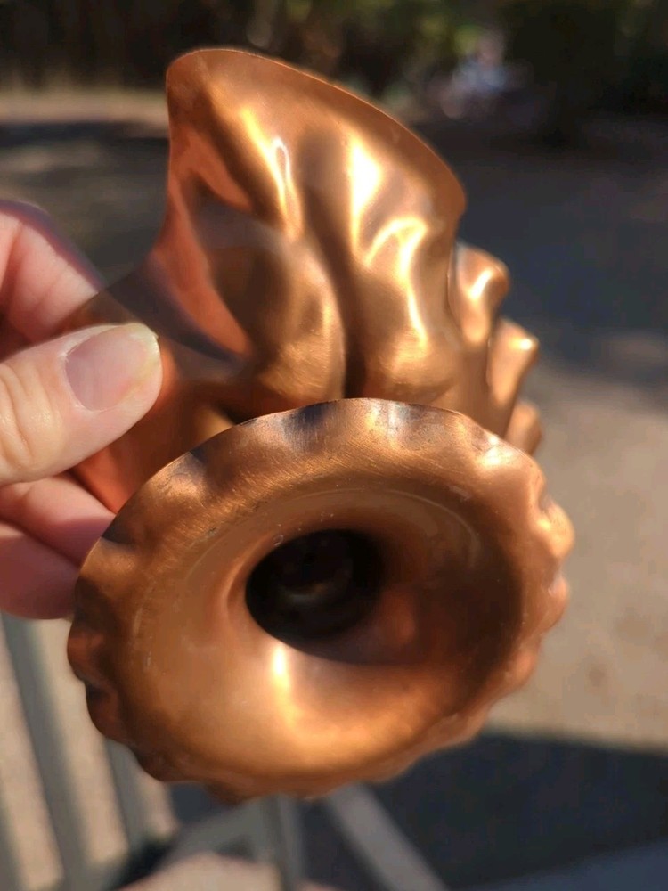 Unique Stylish Vintage Gregorian Copper Leaf Dish Candy Dish