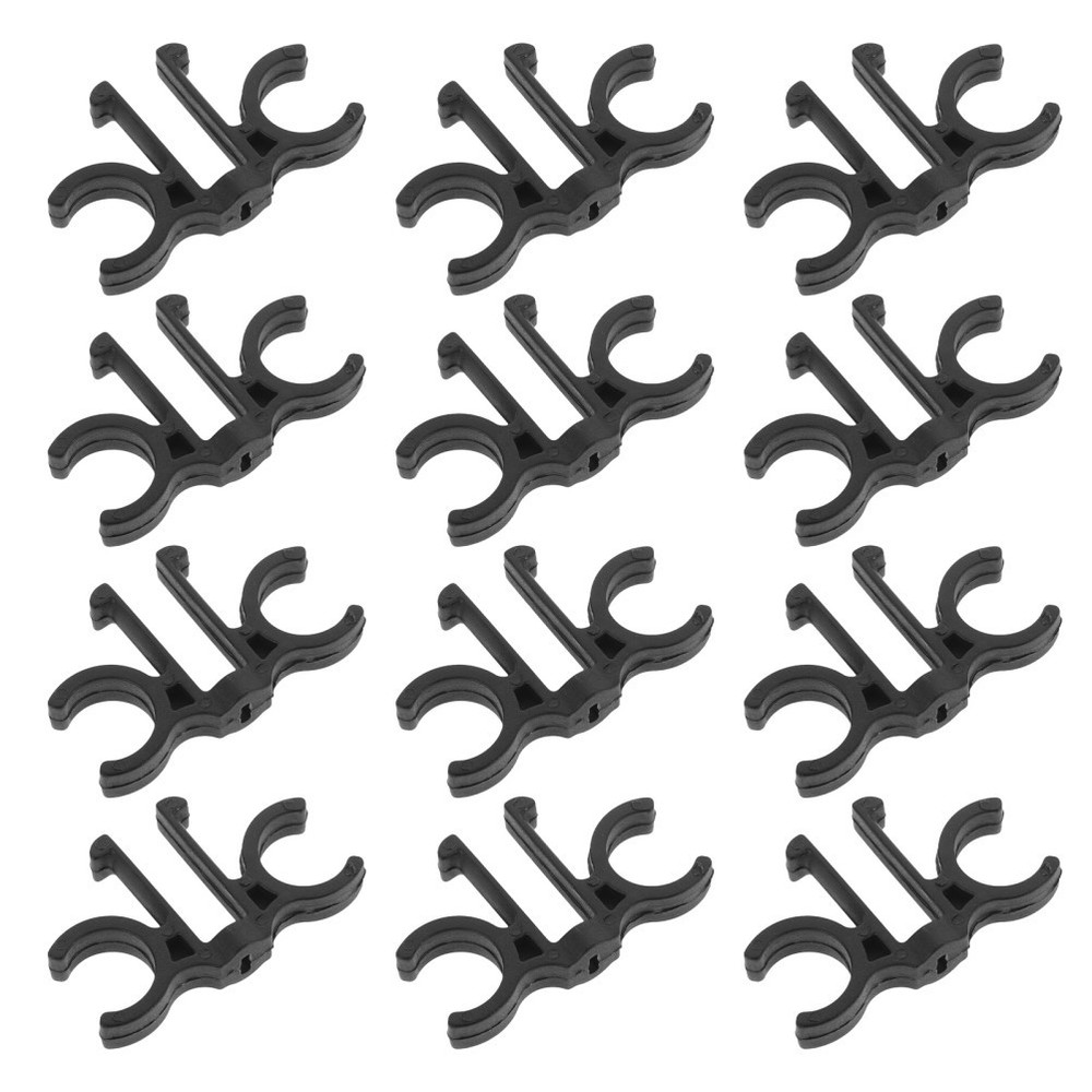 12 Pcs Ski and Pole Clips Plastic Quick Release for Hiking Sticks