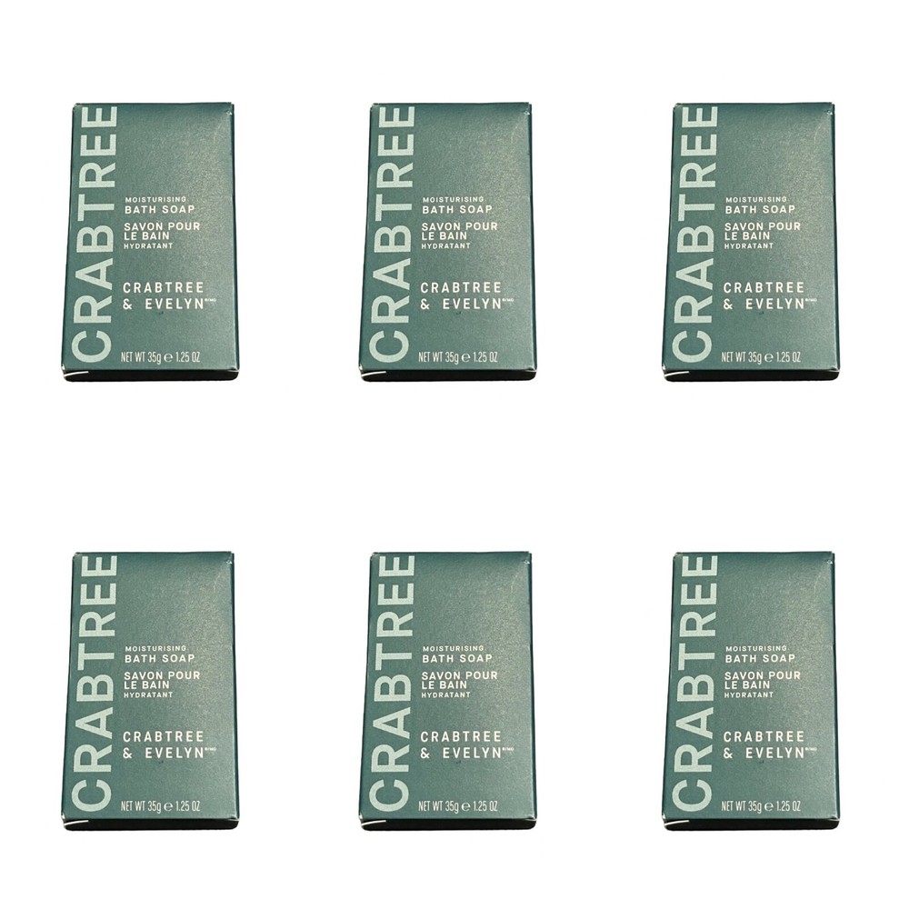 Crabtree & Evelyn Moisturizing Bath Soap 35g Set of 6 New