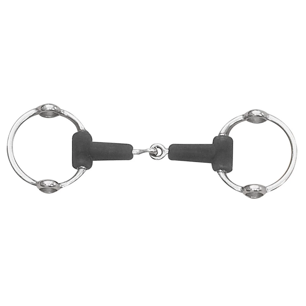 Jointed Rubber Eggbutt Gag Bit