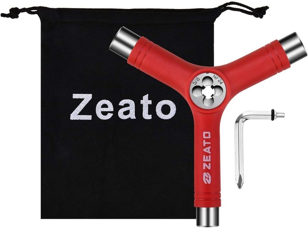 Multi-Functional Skateboard Tool with T-Type Allen Key & Phillips Screwdriver