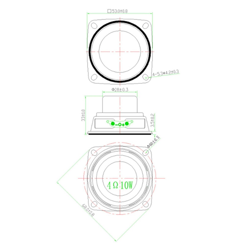 2Pcs Replacement Full Range Speaker for JBL Charge 3 4ohm 10W Bluetooth Speaker