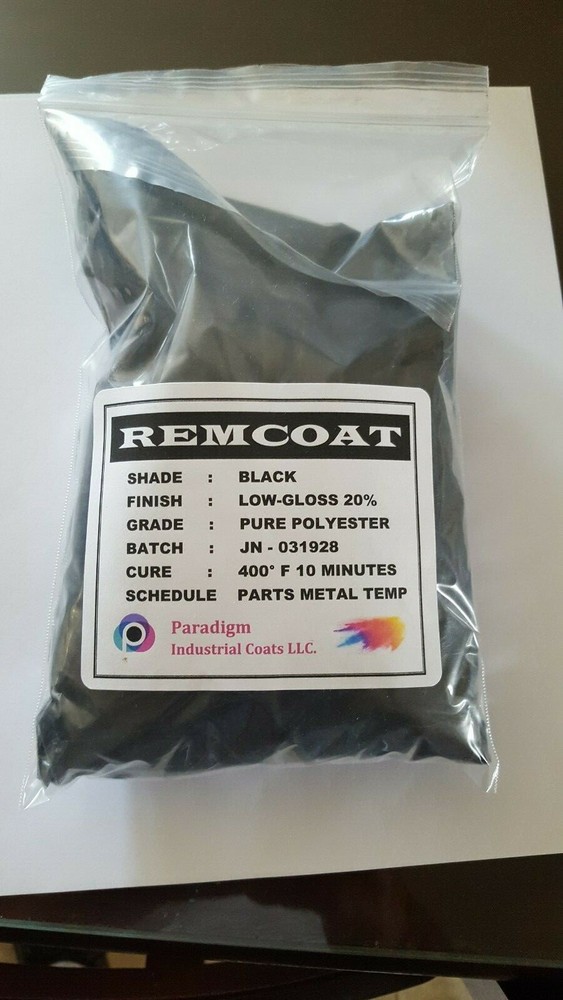 Black Low Gloss Matte Powder Coating Powder By Remcoat 10 Lb 20% Gloss
