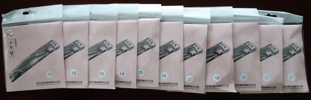 #11-#21, thicker strings for guzheng, Concert Grade - 11 pieces