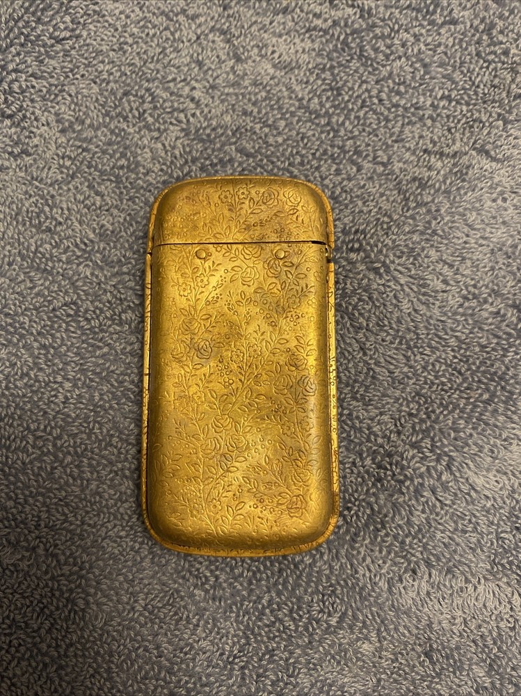Vintage Floral Match Safe Vesta Case