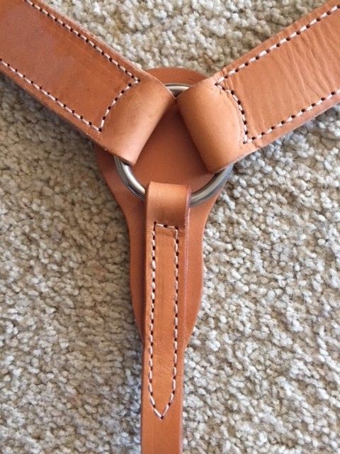 BREAST COLLAR DOUBLE STITCHED WITH STAINLESS HARDWARE - 1 3/4"