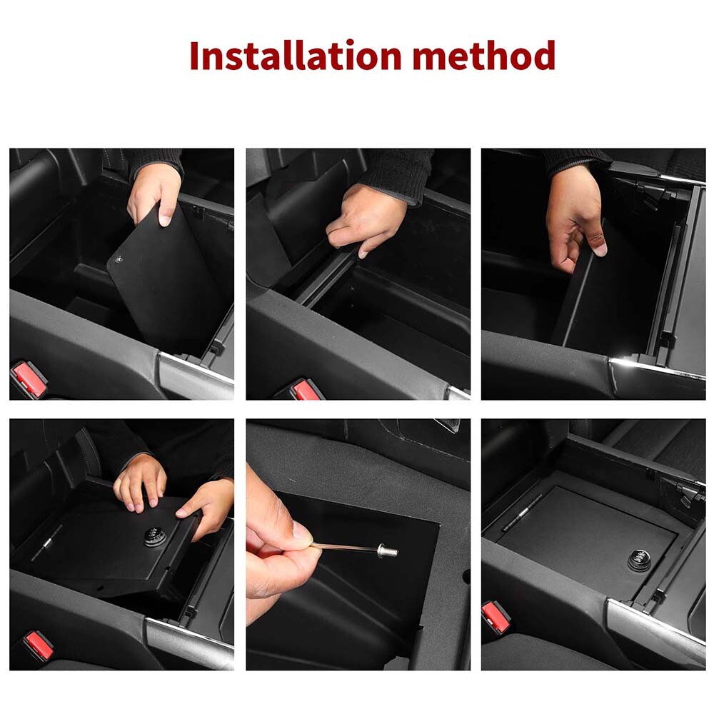 Locking Console Vault Safe Box Combination Lock Organizer for Ford F150 2021-24