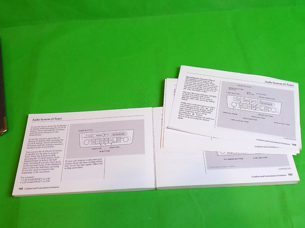 Honda Civic 2001 Owner Manuals + Case