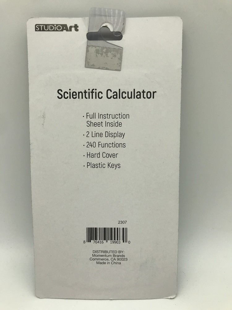 Studio Art Scientific Calculator "Super" 2 Line Display. Black.