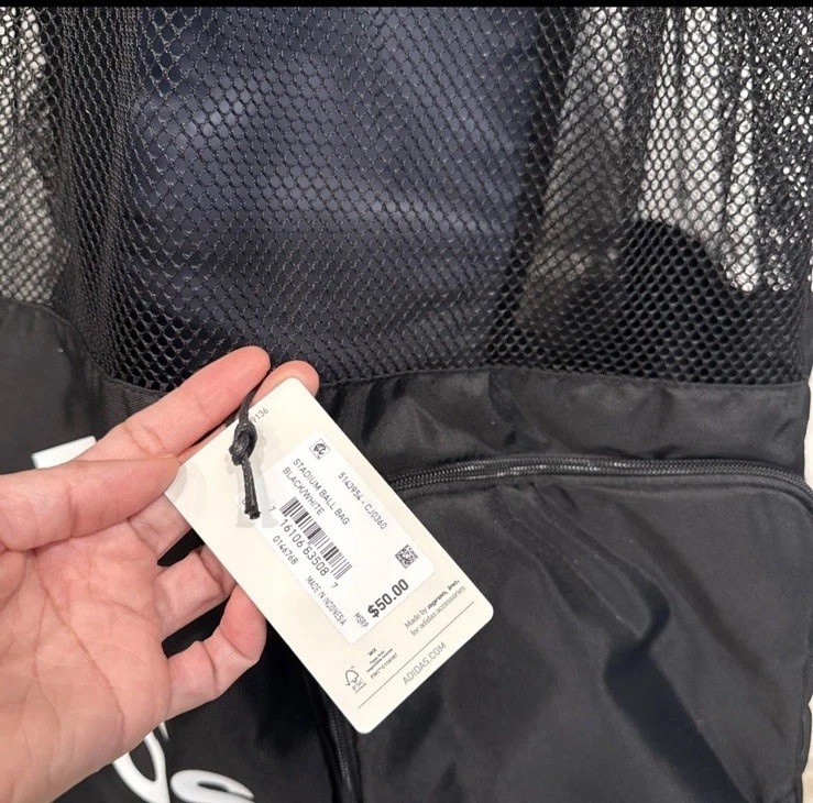 🏐🏀🎾Adidas Stadium Ball Bag Black White ⚽️🏈🥎