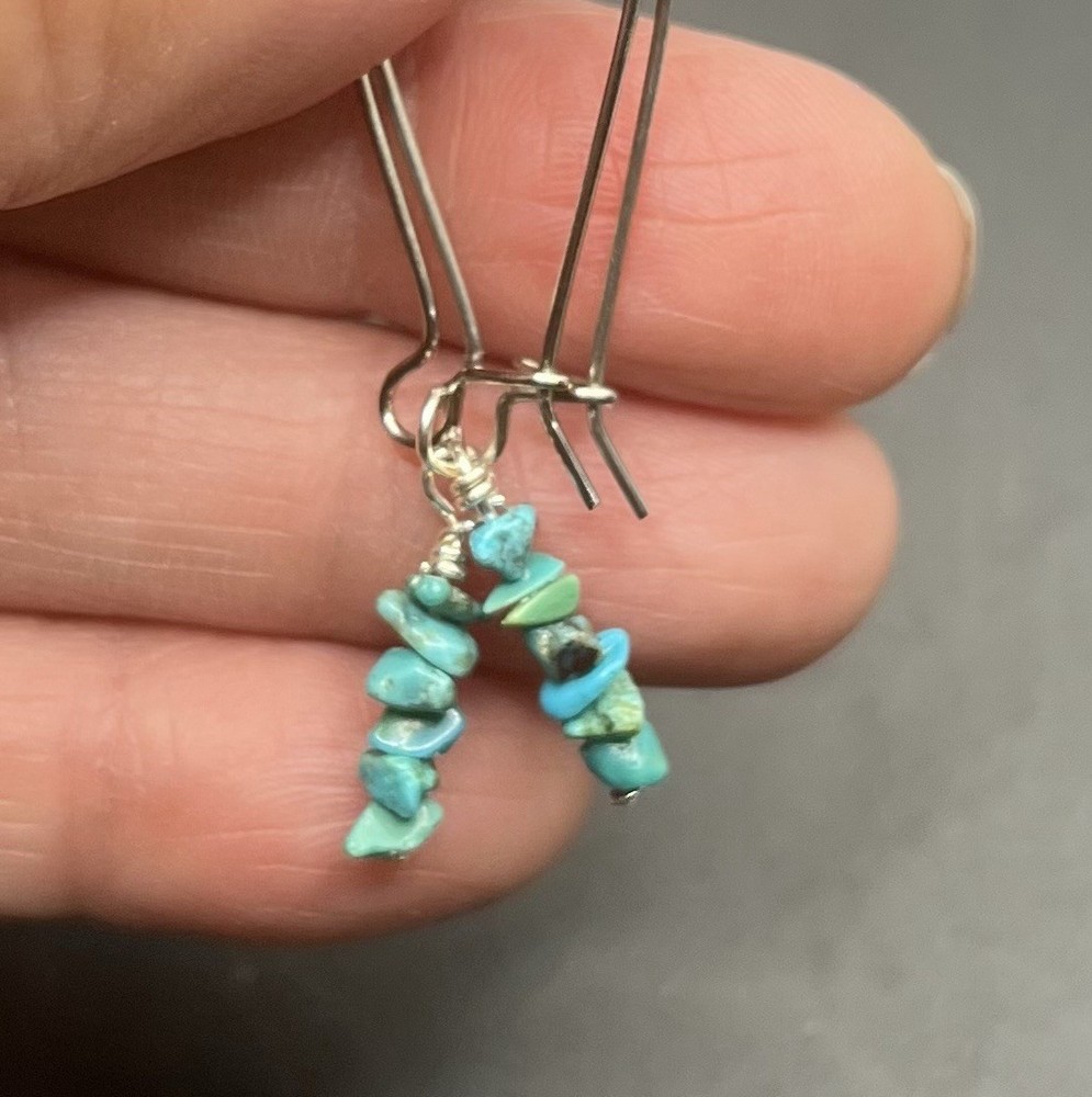Turquoise Genuine/Authentic Stone Handmade Earrings