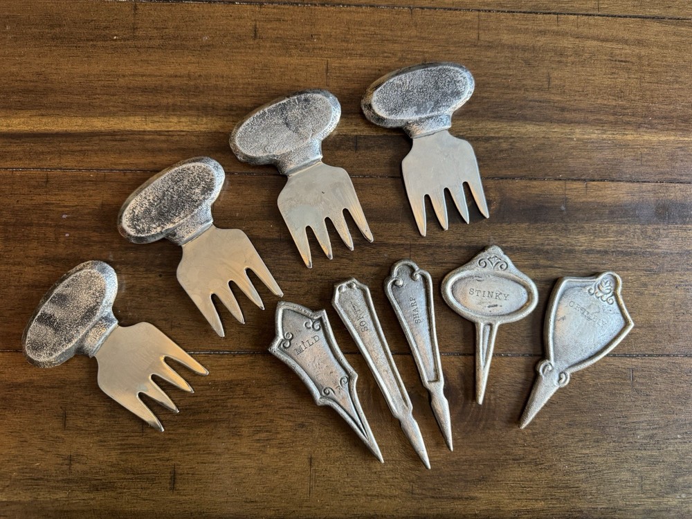 Pottery Barn Sentiment Fork Cheese Markers & More 9 Pieces