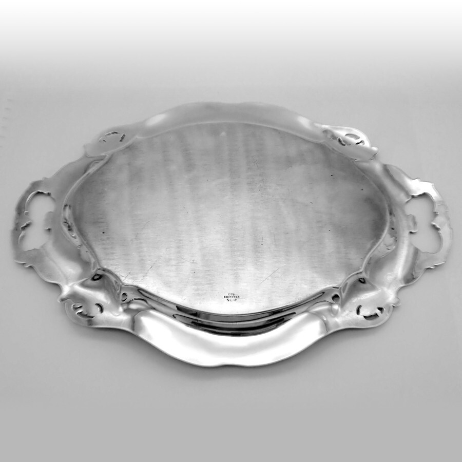 Oval Tray Two Handles Reed Barton Sterling Silver No Mono