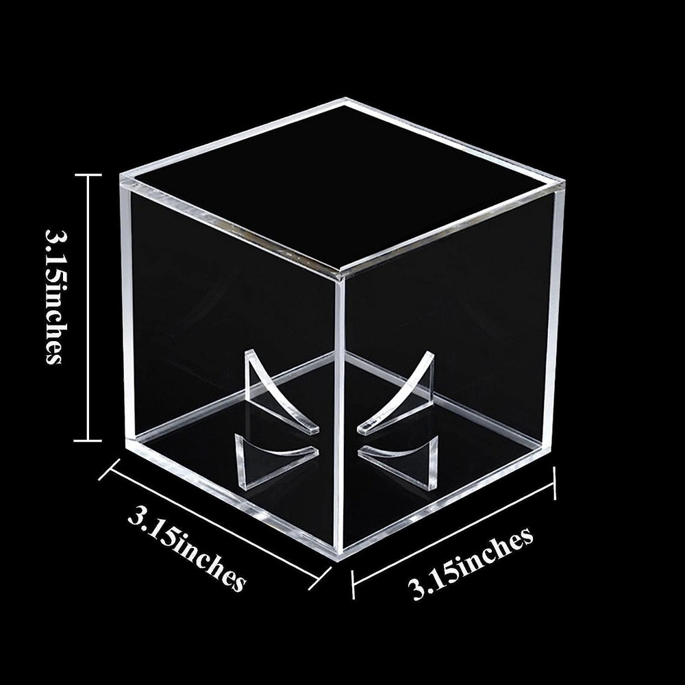 Baseball Display Case UV Protected Acrylic Clear Baseball Holder Square Cube Bal