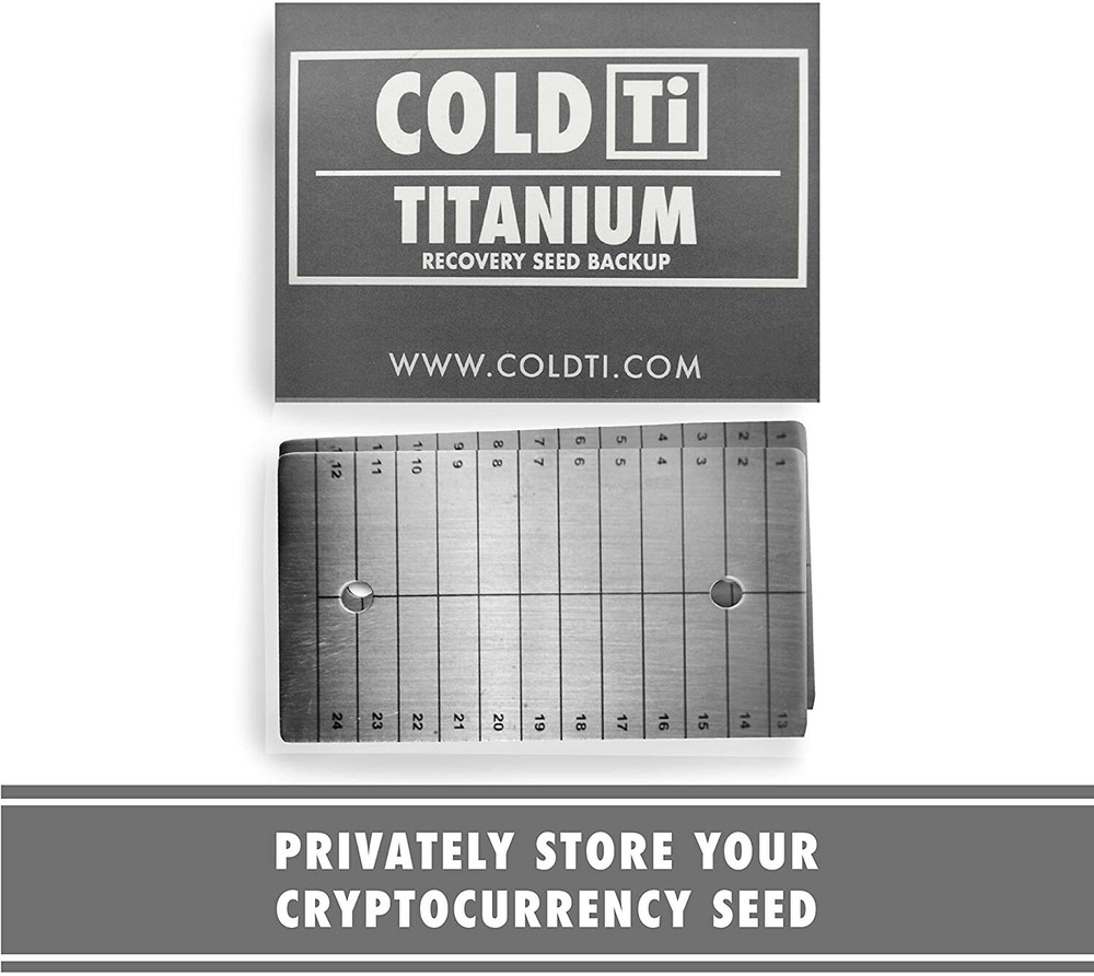 ColdTi - Titanium Crypto Seed Plate for Extremely Durable Cold Storage (Double)