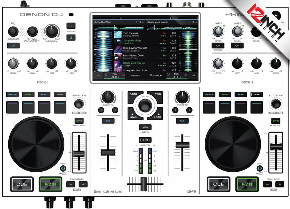 Denon Prime GO+ (Plus) Skin - white/grey