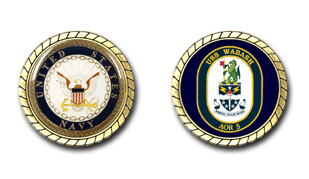 USS Wabash AOR-5 Crest Challenge Coin