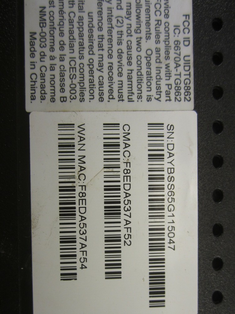ARRIS DG860 Modem Wireless Internet .