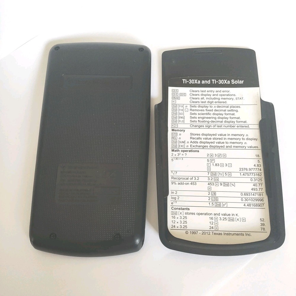 Texas Instruments TI-30Xa Scientific Calculator Tested Working Math Calculator