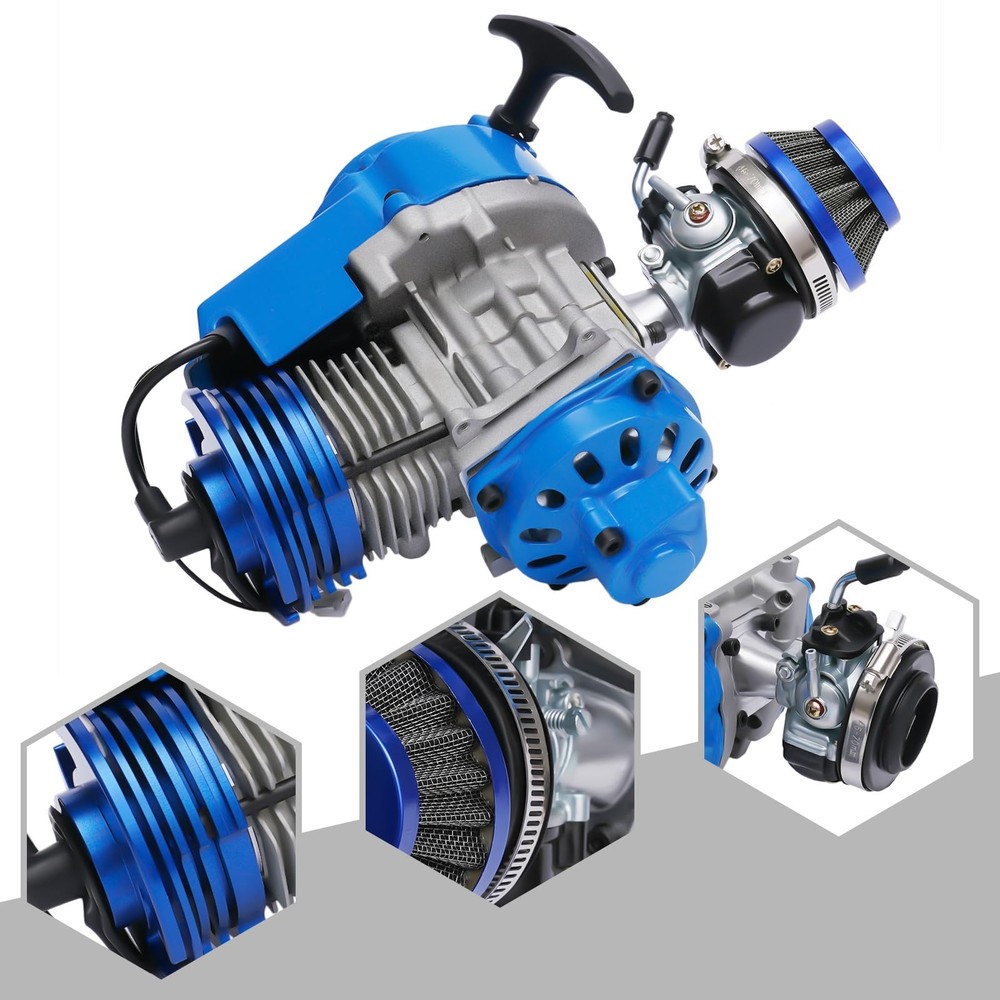49cc 2-stroke Engine Motor for Pocket Bikes ATVs Scooters Pull Start Kit