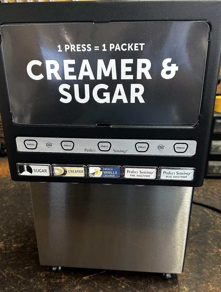 Creamer And Sugar Powder Dispenser 5 Push Button