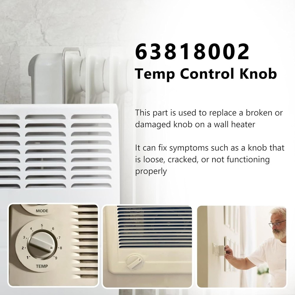 Temp Control Knob for Wall & Baseboard Heaters - Durable, Easy Install Replac...