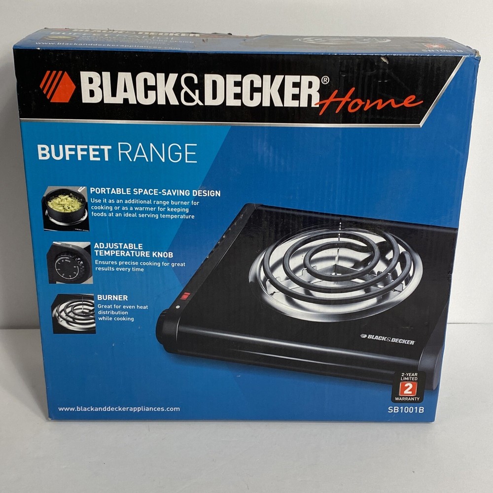Black & Decker Home Buffet Range Open Box SB1001B In Shrink Wrap