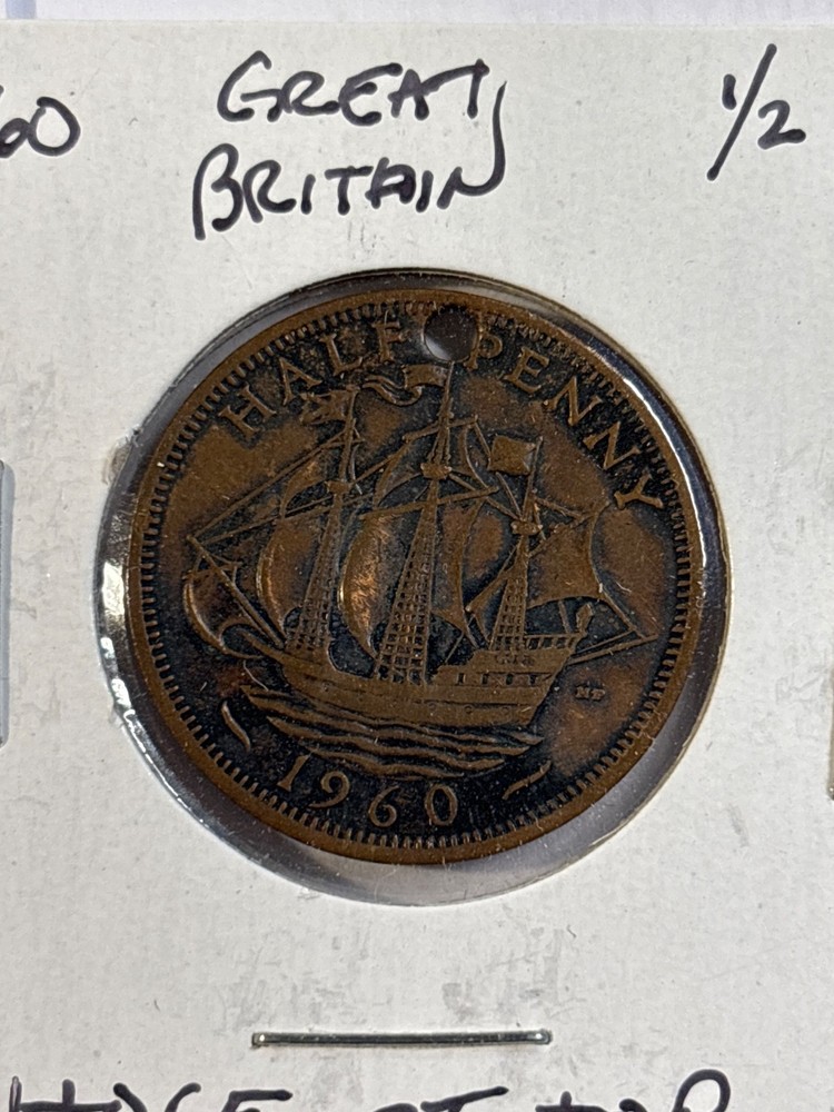 1960 great britain half penny