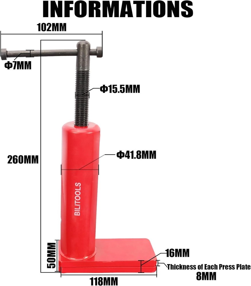 Brake Caliper Compression Tool, Universal Heavy Duty Brake Piston Compressor ...
