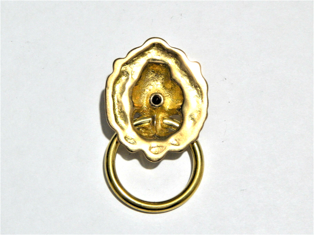 Vintage Drop Ring Drawer Pull Lions Head Solid Brass For and Doors Cabinets