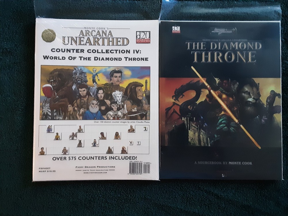 Monte Cook: Diamond Throne Campaign + Creature Counters NM Condition TSR D&D d20