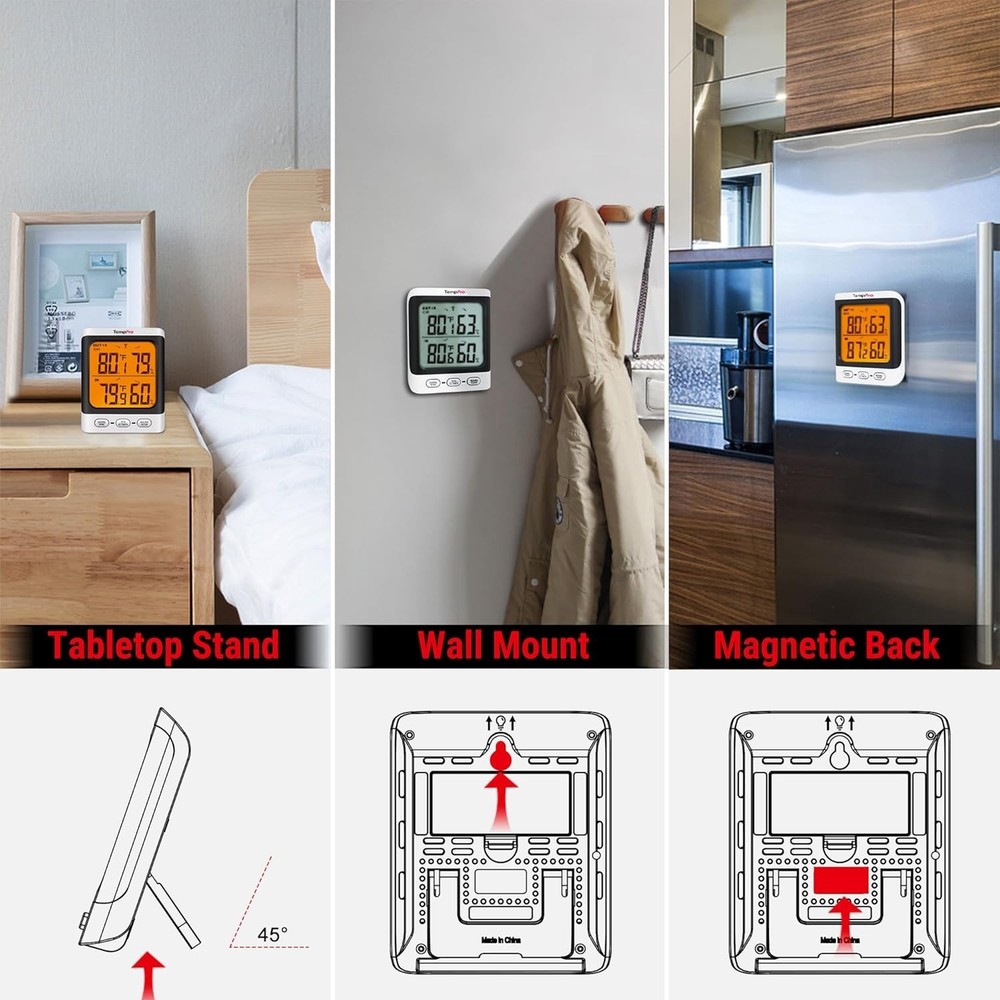 Precision Wireless Thermometer for Indoor and Outdoor Use - Backlit, Waterproof