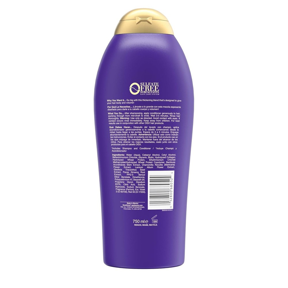 OGX Biotin & Collagen Extra Strength Volumizing Conditioner for Thicker, Fuller