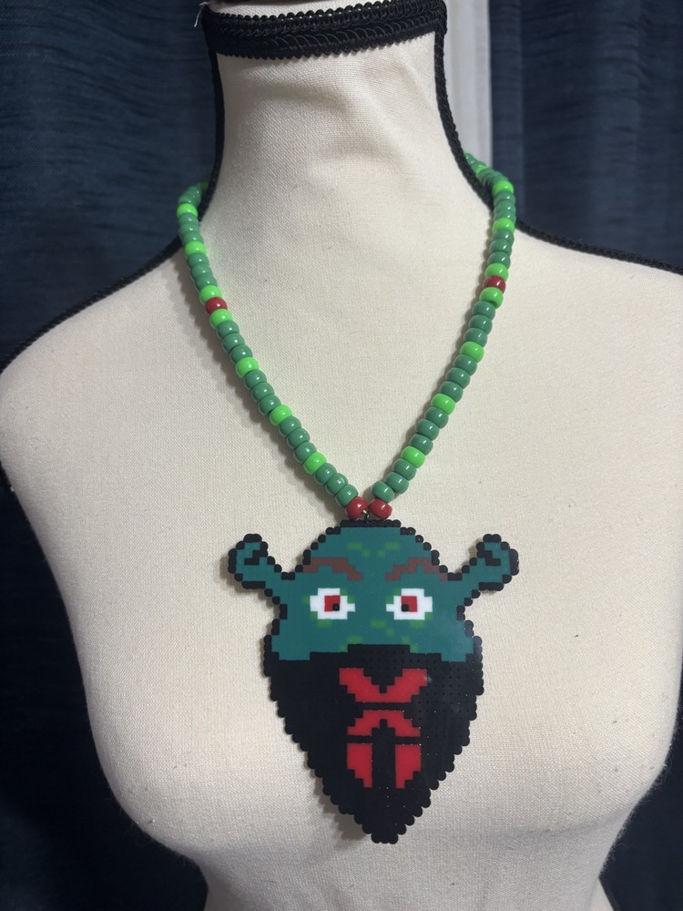 Shrek Excision Rave Kandi Necklace Perlr