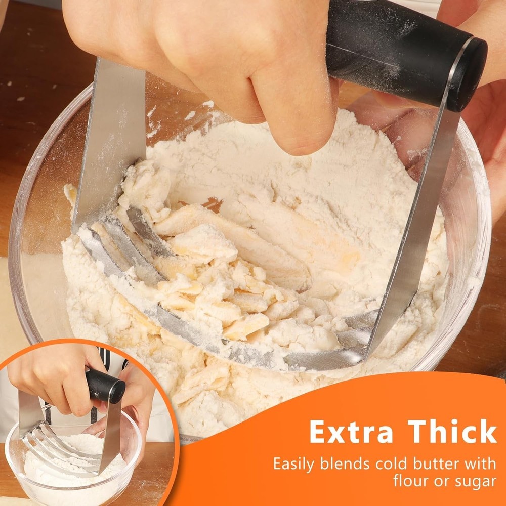 Biscuit Cutter Set Pastry Scraper Dough Blender Flour Duster Baking Tools