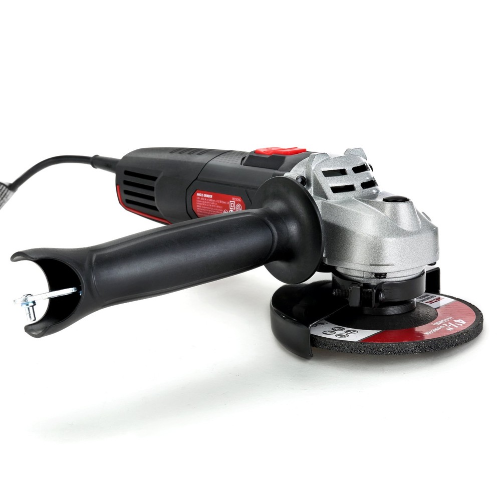 Hyper Tough 6 Amp Corded Angle Grinder with Handle, Adjustable Guard