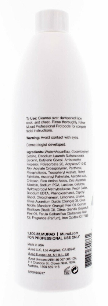 Murad Essential-C Cleanser Professional Size 16.9 oz/500mL AUTH / NEW