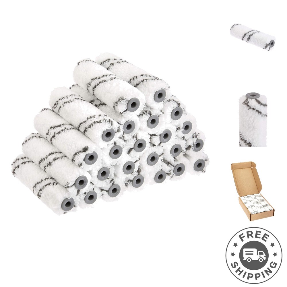 Shed-Resistant 4-Inch Microfiber Paint Roller Covers - 24 Pack for Professionals